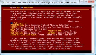 DOS end screen as rendered by the Console class.