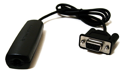 Serial port infra-red receiver built into an old TI GraphLink cable